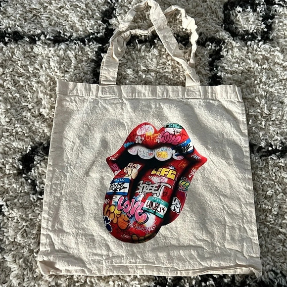 Handbags - Free Add On For Pinky Rolling  Stones style canvas bag